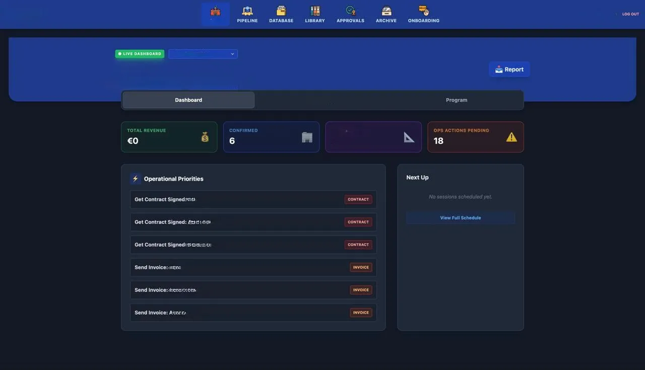 CRM Klik — Event Dashboard